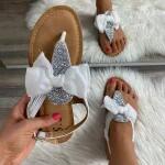 FF Lux Shoes Noir Pötty - masnis, csillogó köves szandál Szín: fehér, Méret: 40