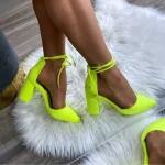FF Lux Shoes Neon Pulse - fűzős, vastag sarkú magassarkú Méret: 40