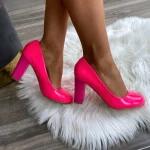 FF Lux Shoes Vivid Pulse - fényes, vastag sarkú magassarkú Méret: 36