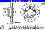 ATE Disc frana perforat Porsche Boxster, Cayman ATE 24.0124-0210.1 (24.0124-0210.1)