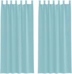 vidaXL 2 db türkizkék fátyolfüggönyök hurokkal 140x245 cm 0.25 kg 4102329 (4102329)