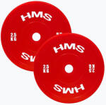 HMS PE olimpiai súly HMS TPP02 2 x 2, 5 kg piros Súlytárcsa