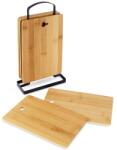 Koopman 6 db-os bambusz aprító készlet fém tartóval, 22x14cm, barna színű (170489090)