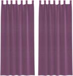 vidaXL 2 db lila fátyolfüggönyök hurokkal 140x245 cm 0.25 kg 4102294 (4102294)