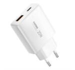 REMAX ULTRA THIN hálózati töltő USB-Type-C aljzat (20W, PD gyorstöltő, GaN, ultravékony) FEHÉR (RP-U01-AC) (RP-U01-AC)