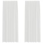 vidaXL 2 db fehér voile függönyök rúd zsebekkel 0.25 kg 4102244 4102244 (4102244)