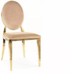 SIGNAL MEBLE King Velvet Bézs Bársony Étkezőszék Arany Vázzal (KINGVZLBE)