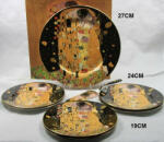  Porcelán süteményes készlet lapáttal, 6 személyes, 27/19cm, Klimt: The Kiss (W9KL327-09114)