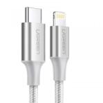UGREEN Кабел Ugreen US304, от USB C(м) към Lightning(м), 2m, 60W, бял (US304)