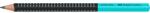 Faber-Castell Creion grafit Faber-Castell Grip Jumbo triunghiular bicolor negru/turcoaz HB (FC511912)