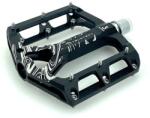 Velotech X-treme alumínium platform pedál, ipari csapágyas, cserélhető szegecsekkel, fekete-fehér