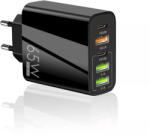 Techsuit Incarcator de retea Techsuit PentaXPower CHC2 GaN 2x USB-C + 3x USB-A 65W Negru (KF2348534) - pcone