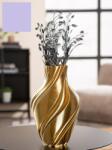  Arany spirál - modern kerámia váza elegáns csavart mintával „Fold 26, 5 cm