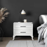Adore Noptiera Adore Country, 2 sertare, Alb Lake, 51x53x40 cm (KMD-1002-DD-1)