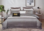 idealisotthon 3 részes szaténcsíkos ágyneműhuzat - szürke (IO-SY-BL-DT-3-GY)