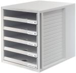 HAN Suport plastic cu 5 sertare pentru documente, HAN (open) - gri deschis (HA-1401-11) - officeclass