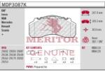 MERITOR set placute frana, frana disc MERITOR BRAKE PAD KIT MDP3087K (MDP3087K)