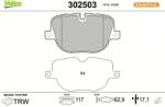 VALEO set placute frana, frana disc VALEO ESSENTIAL 302503 (302503)