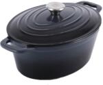 Carl Schmidt Sohn Xanten ovális serpenyő, zománcozott öntöttvas, fedővel, 3, 5 liter, fekete (SG-061920)