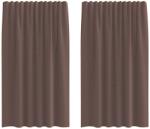 vidaXL 2 db barna fátyolfüggönyök fülecske tetejével 140x260 cm 0.25 kg 4102262 4102262 (4102262)