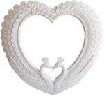 Pufo Elegáns dekoratív fali tükör Pufo Romantic Love, 42 cm, fehér (Pufo4085)