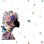 Original Deals dekoratív matrica matrica, afrikai sziluett virágokkal és kolibrikkal, prémium dizájn, 60 x 46 cm (22AGL0895)