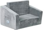 Ginger Home Детски разтегателен диван 2 в 1 Ginger Home - Bono, Сив (15047)