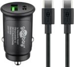 Goobay 72165 Duaé USB-A / USB-C Autós töltő Adapter 27W - Fekete (72165) (72165)