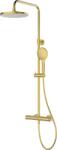Oltens Vatten zuhany készlet fal termosztáttal trópusi zuhany opcióval csiszolt arany 36505810 (36505810)