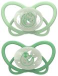 Nip Suzete din silicon NIP Green - Night, 5-18 luni, 2 bucăți, verde (34000821316256)