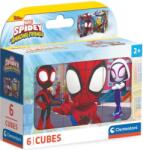 Clementoni Puzzle cu cuburi Clementoni din 6 piese - Spidey și prietenii lui fantastici (40661) Puzzle