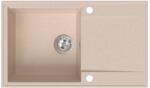 SINK Quality Sink55, gránit konyhai mosogató 780x460x215 mm + króm szifon, bézs, SKQ-SINK. P. 1KDOL. X (SKQ-SINK.P.1KDOL.X)