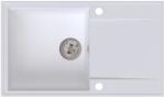 SINK Quality Quality Sink55 gránit mosogató, 780x460x215 mm + króm szifon, fehér, SKQ-SINK. W. 1KDOL. X (SKQ-SINK.W.1KDOL.X)