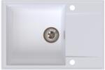 SINK Quality Quality Sink55 gránit mosogató, 680x460x215 mm + króm szifon, fehér, SKQ-SINK. W. 1KDO. X (SKQ-SINK.W.1KDO.X)