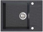 SINK Quality Quality Sink55 gránit mosogató, 620x460x215 mm + króm szifon, fekete pettyes, SKQ-SINK. B. 1KKO. X (SKQ-SINK.B.1KKO.X)
