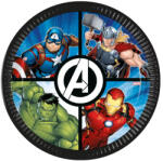 Marvel Bosszúállók papírtányér, party tányér 8 DARABOS, 23 cm FSC Nr4