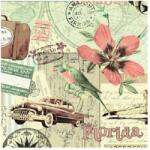 Mank textilhatású szalvéta 40x40 cm 1/4 hajtás 50 lap/csomag - Utazás a világban