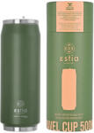 Estia Home Art Travel Cup Save the Aegean Sticlă Termos Reciclabilă Oțel Inoxidabil / Plastic Fără BPA 500ml Forest Spirit cu Pai 01-13806 (01-13806)