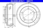 ATE Tambur frana ATE 24.0225-4016.1 (24.0225-4016.1) - centralcar