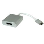 Roline USB 3.1 C Apa DisplayPort Anya Adapter Ezüst