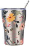 Estia Home Art Coffee Mug Save The Aegean Reciclabil Pahar Termos Oțel inoxidabil Fără BPA 350ml Silver Botanic cu Pai 01-31787 (01-31787)