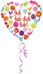  Ich hab dich lieb Colorful fólia lufi 43 cm (DPA3286775) - sandori
