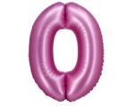  Rózsaszín Satin Pink 0-ás szám fólia lufi 76 cm (MLG144888) - sandori