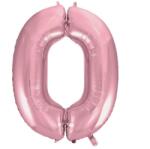  Rózsaszín Light Pink 0-ás szám fólia lufi 92 cm (MLG109191) - sandori