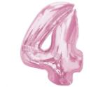  Rózsaszín 4-es Light Pink szám fólia lufi 92 cm (MLG195613)