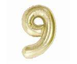  Pezsgőszínű B&C Champagne 9-es szám fólia lufi 85 cm (MLG189278) - sandori