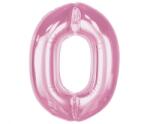  Rózsaszín 0-ás Light Pink szám fólia lufi 92 cm (MLG195576) - sandori