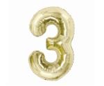  Pezsgőszínű B&C Champagne 3-as szám fólia lufi 85 cm (MLG189155) - sandori