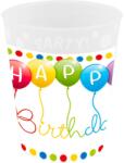  Happy Birthday Streamers micro prémium műanyag pohár 250 ml (PNN96257)