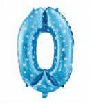  Kék Blue with Stars 0-ás szám fólia lufi 61 cm (MLG106022)